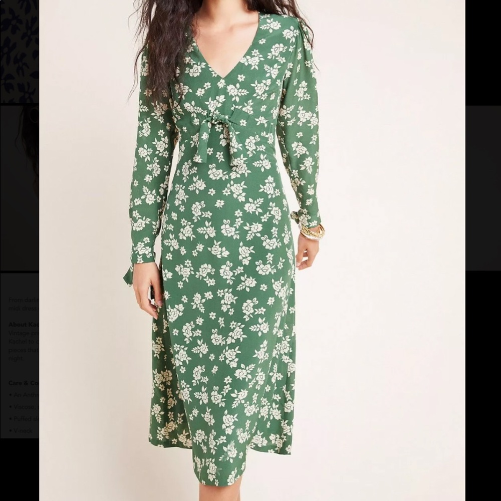 Kathleen Saiorse Floral Midi Dress, NWOT, sz 4